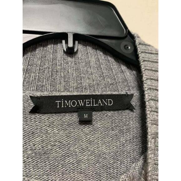Timo. Weiland Grey Pullover Layered‎ Sweater M - Picture 3 of 6